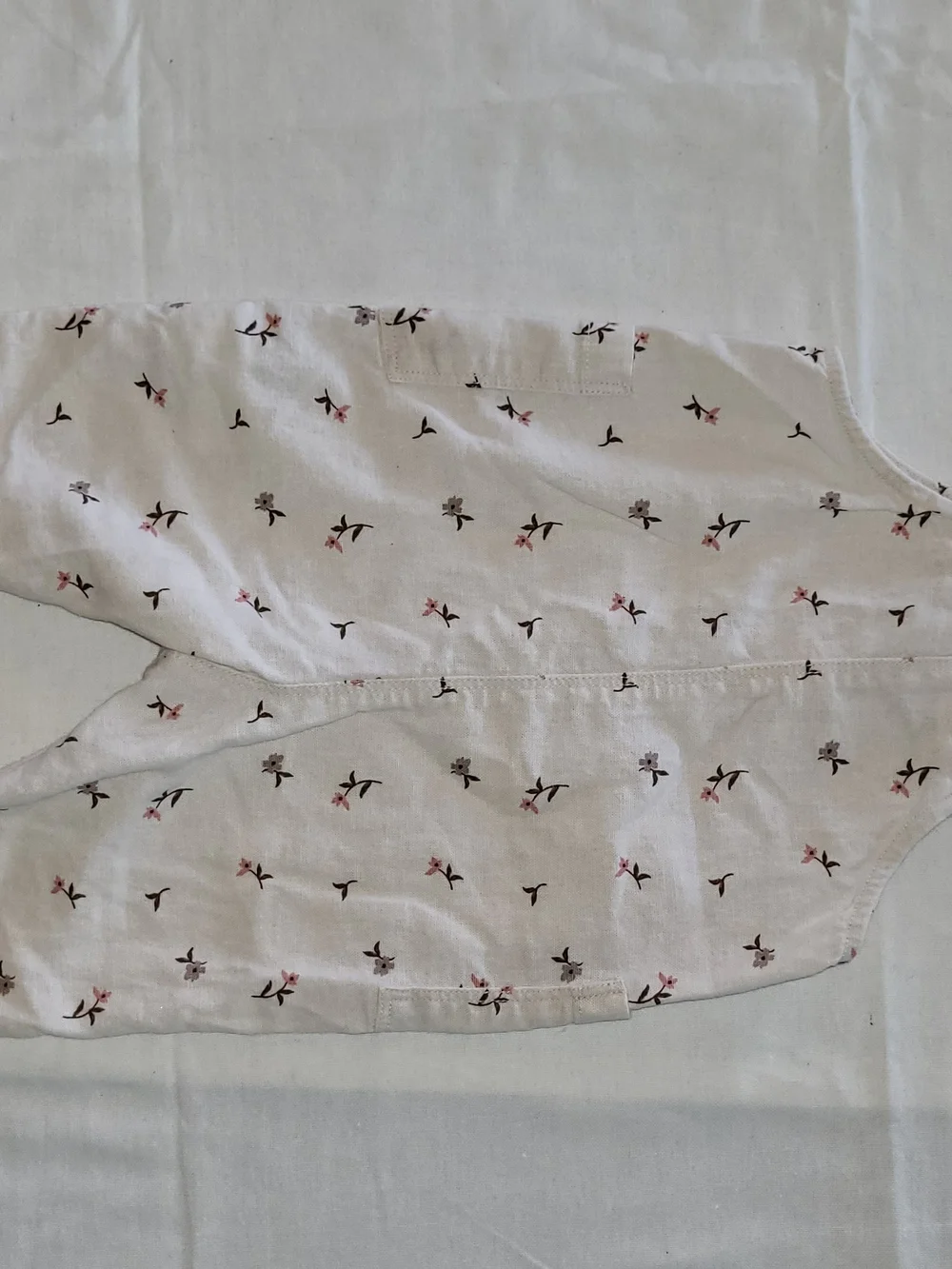 Old Navy Cream Floral Button-Front Jacket & Overall Set